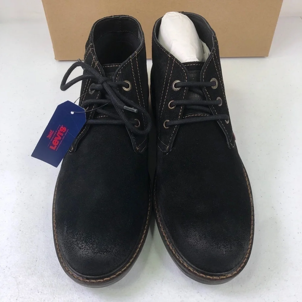LEVI’S Cambridge Suede Black Lace Up Boots